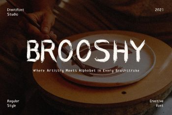 display brush font