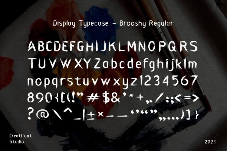 display brush font
