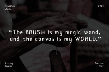 display brush font