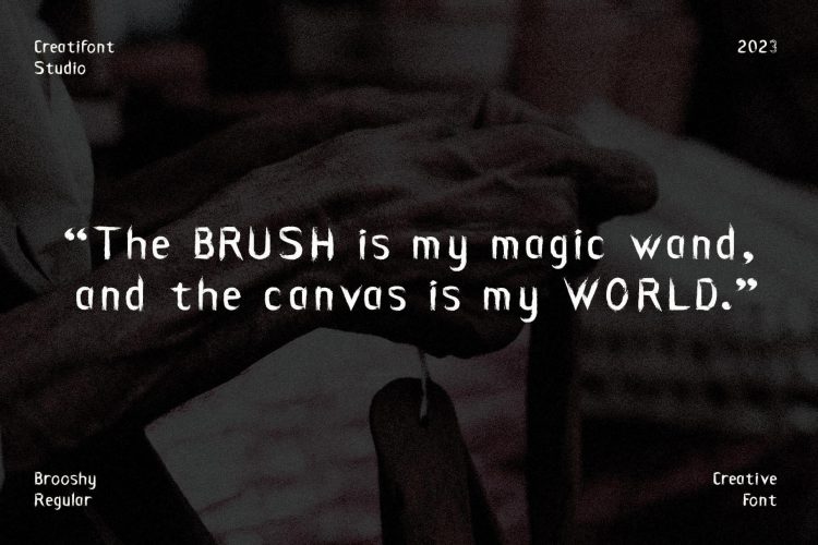 display brush font