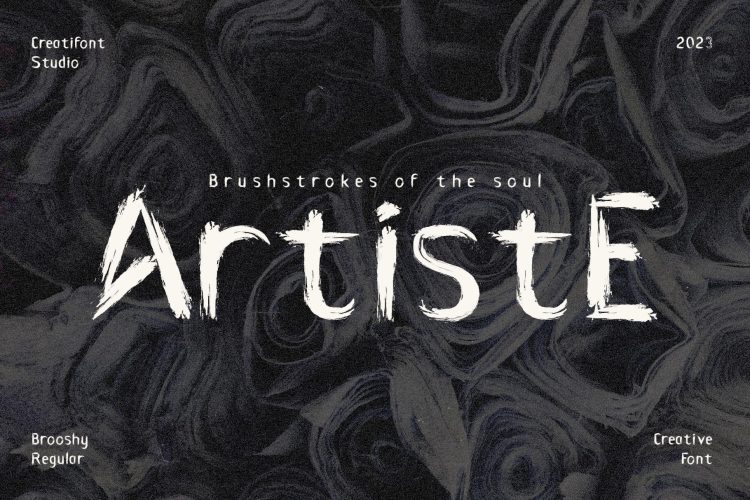 display brush font