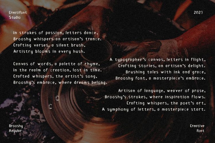 display brush font