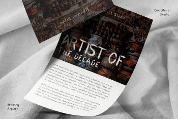 display brush font