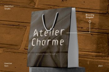 display brush font