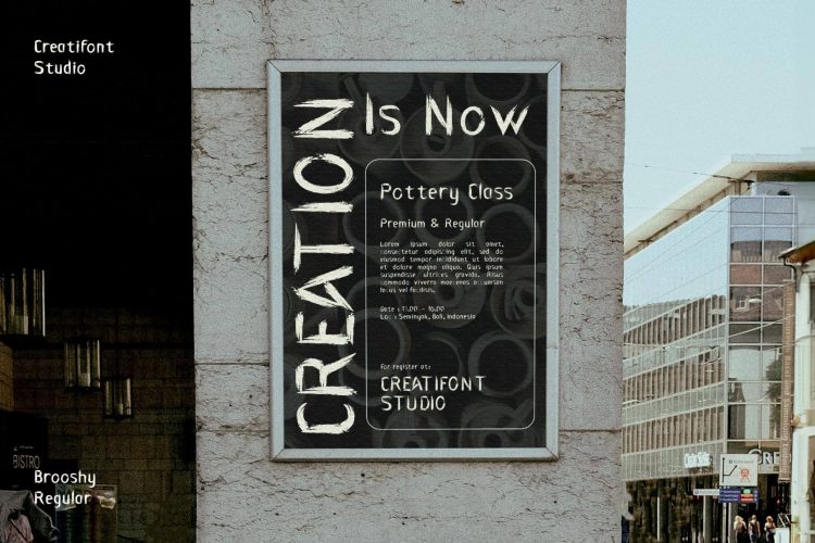 display brush font