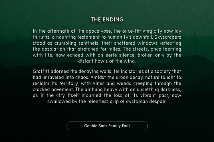 Gothic Contemporary Sans Serif Font