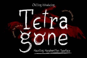 Tetragone - Haunting Handwritten Font
