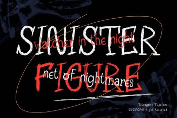 Tetragone - Haunting Handwritten Font