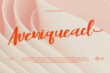 Aveniqueacl - Modern Script Typeface