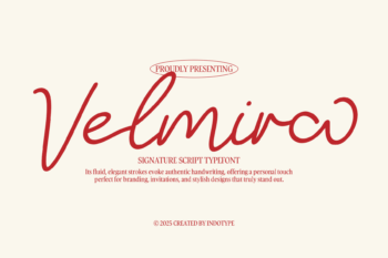 Velmira - Signature Script Typeface