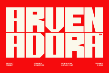 Arvenadora - Blocky Display Font