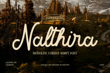 Nalthira - Monoline Cursive Script Font