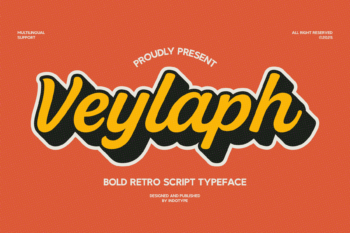 Veylaph - Bold Retro Script Typeface