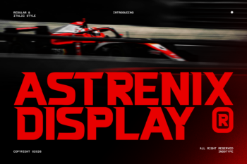 Astrenix - Futuristic Sport & Tech Display Typeface