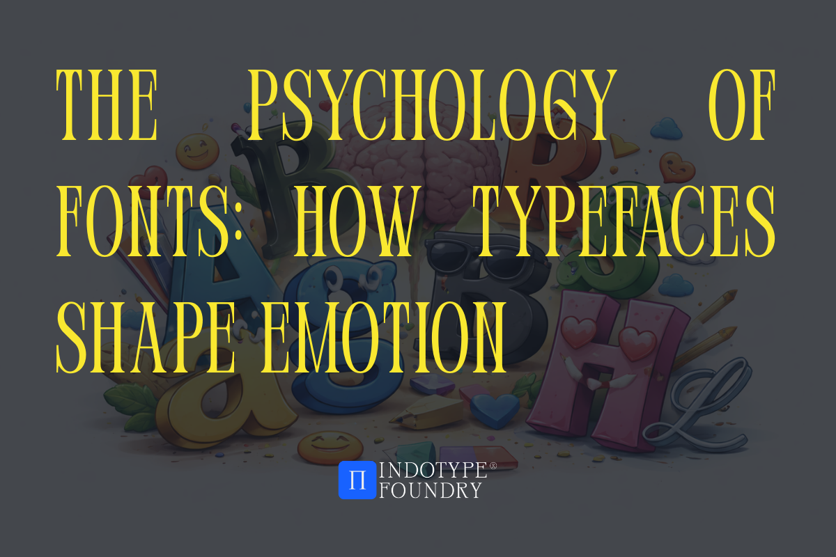 Font psychology emotion map showing how serif, sans-serif, script, and display typefaces trigger different emotions